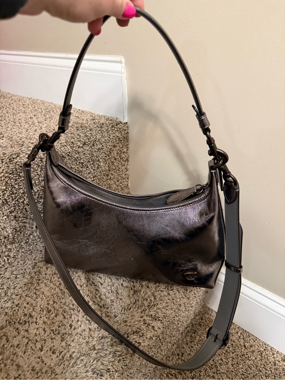 Coach Juliet shoulder bag metallic pewter - Picture 4 of 12
